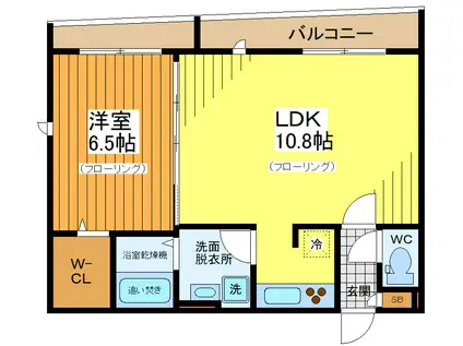 PARK 駒沢大学(1LDK/4階)の間取り写真