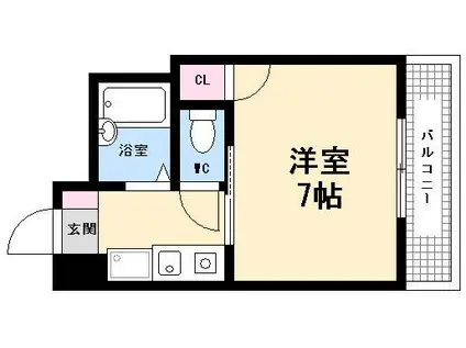 シンプルライフ茜(1K/8階)の間取り写真