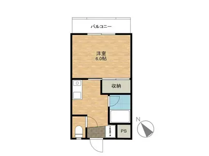 らいとビル(1K/3階)の間取り写真