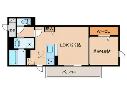 LAMAISON大池町(1LDK/3階)の間取り写真