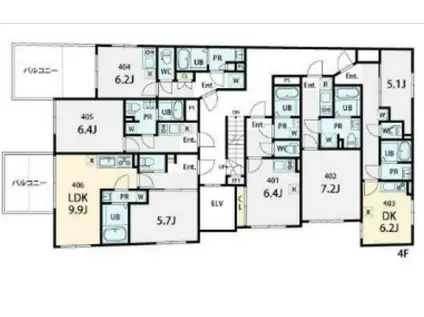 SPHERE YOYOGIUEHARA HILLTOP スフィア代々木(ワンルーム/3階)の間取り写真