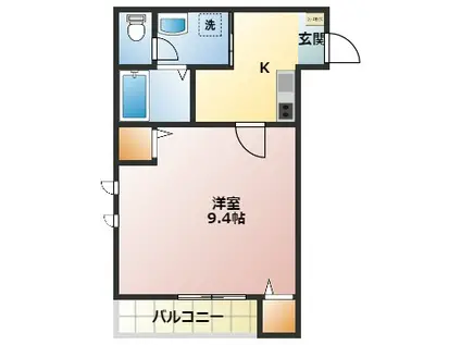 小町メゾン(1K/2階)の間取り写真