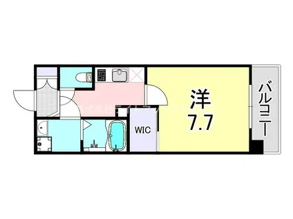 エストーネハーバーランド(1K/6階)の間取り写真