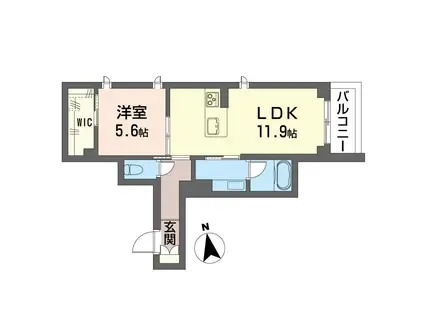 グラン フェリーチェ(1LDK/1階)の間取り写真