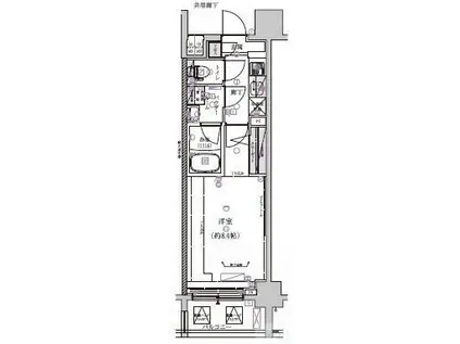 メインステージ菊川II(1K/7階)の間取り写真