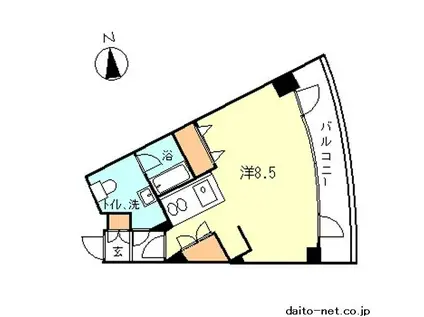 リヴィエール宮崎台(ワンルーム/5階)の間取り写真