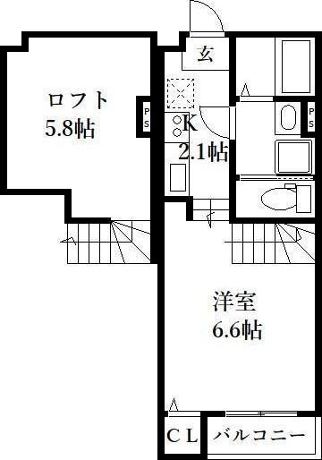 アルヴィータ田村PLUS I(1K/1階)の間取り写真