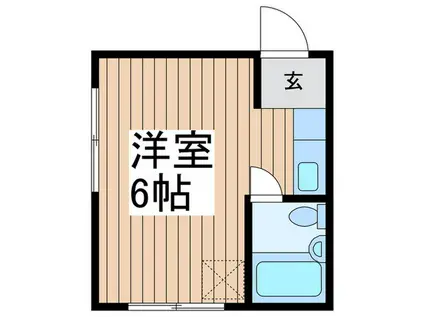 サンハイツ(ワンルーム/2階)の間取り写真