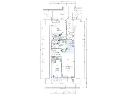 大阪ベイレジデンス(2LDK/2階)の間取り写真