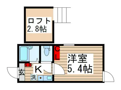 リブ六町(1K/3階)の間取り写真