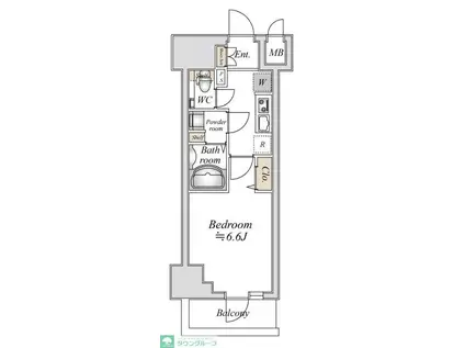 小田急伊勢原駅前マンション(1K/10階)の間取り写真