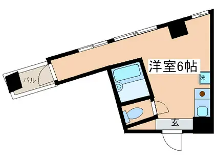 オードリービル(ワンルーム/2階)の間取り写真