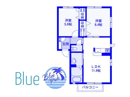 アド二ス湘南(2LDK/2階)の間取り写真