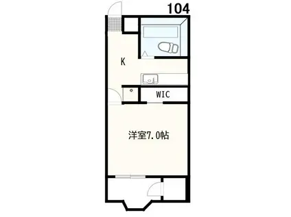 GRANLOUNGESHIMA(1K/1階)の間取り写真