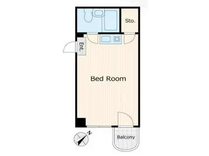 雑司が谷グリーンハイツ(ワンルーム/3階)の間取り写真