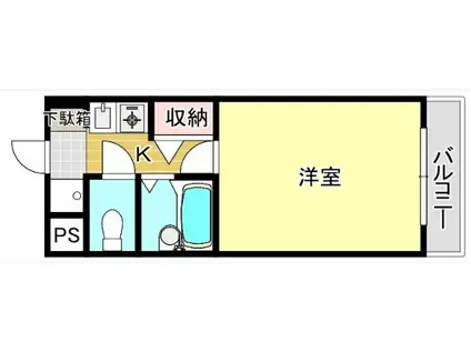 シャルム平尾(1K/2階)の間取り写真