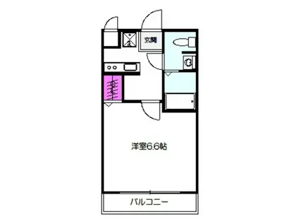 ヴィラナリー鶴見(1K/2階)の間取り写真