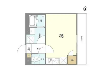 ウェルスクエア新中野II(ワンルーム/2階)の間取り写真