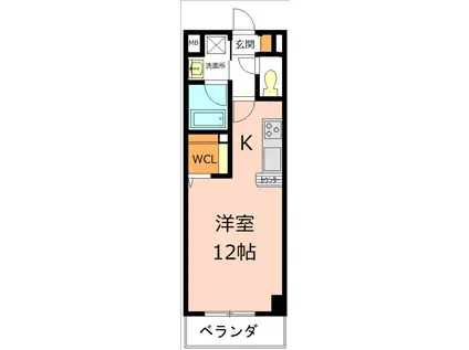 アーバンライフ名駅ウエスト(ワンルーム/2階)の間取り写真