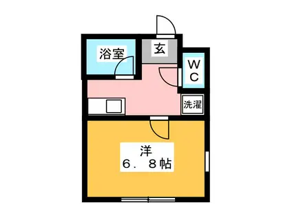 LA-BELLEVIE II(1K/1階)の間取り写真