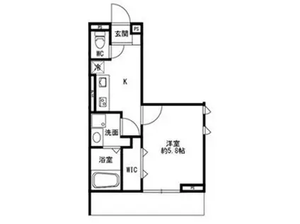 エスポワール(1K/3階)の間取り写真