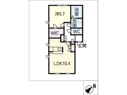 プリマノッツェ西尾弐番館(1LDK/1階)の間取り写真
