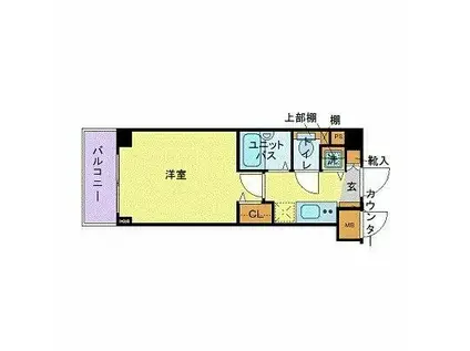 フェニックス江戸川橋(1K/2階)の間取り写真