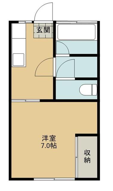 小川ハイツ(1DK/1階)の間取り写真