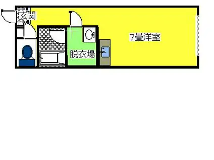 シャルムコーポレーション2(1K/5階)の間取り写真