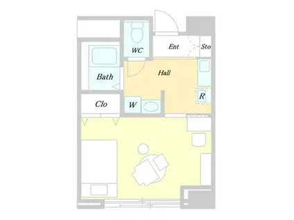 アルファコンフォート新潟(1K/3階)の間取り写真