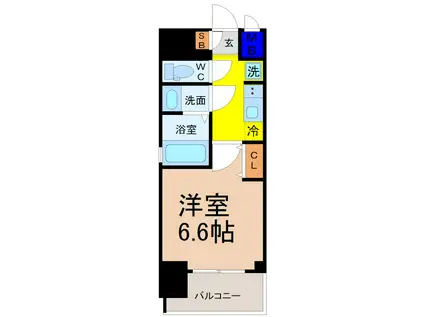 シーズンフラッツ千種(1K/5階)の間取り写真