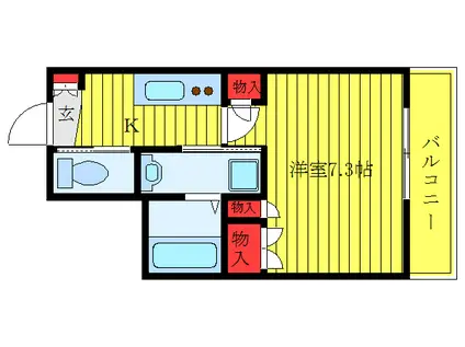 ILサンミルジュ(1K/4階)の間取り写真