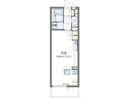 レジデンス川崎(ワンルーム/3階)の間取り写真