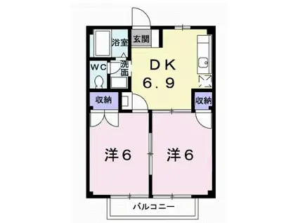 リバティハウス(3LDK/2階)の間取り写真