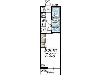 サニ-プレイス元住吉(1K/3階)の間取り写真