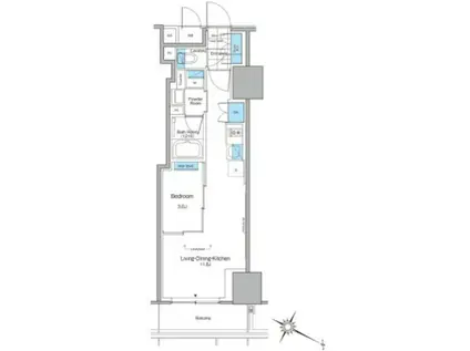 ルフォンプログレ北新宿(1LDK/7階)の間取り写真