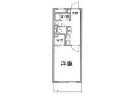 クロノス鶴瀬(1K/1階)の間取り写真