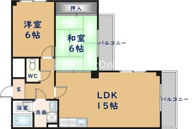 レジデンスOGAWA(2LDK/2階)の間取り写真