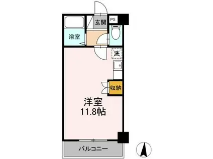 グランテラス柏木(ワンルーム/3階)の間取り写真