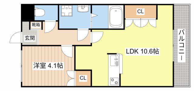 シャルマンコート2番館(1LDK/1階)の間取り写真