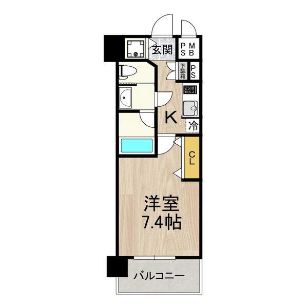 セノアタワー泉(1K/11階)の間取り写真
