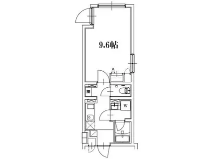 BARK LANE武蔵小山II(1K/1階)の間取り写真