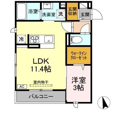 グランテラス(1LDK/2階)の間取り写真