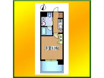 SAKURACOCORO(1K/4階)の間取り写真