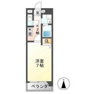 プレジデント21(1K/1階)の間取り写真