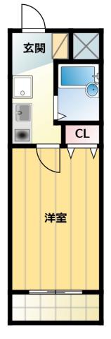 オラシオン音羽町(1K/4階)の間取り写真