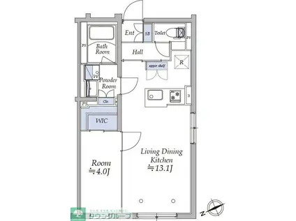 アトリオフラッツ中野新井薬師(1LDK/3階)の間取り写真