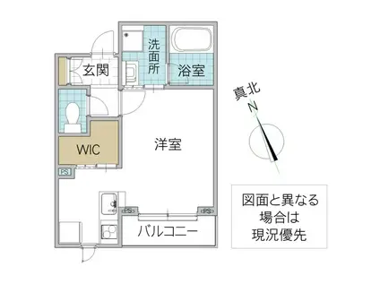 リベルテ水戸新荘(ワンルーム/2階)の間取り写真