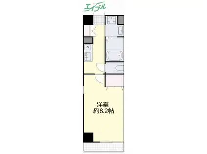 アルバ鹿田(1K/7階)の間取り写真