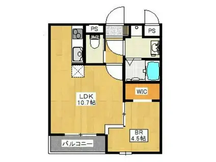 フォルジュ(1LDK/1階)の間取り写真